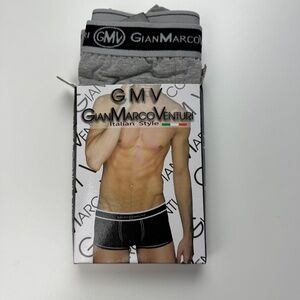 GianMarco Venturi Mens Italian Style Gray Cotton Boxer Briefs XXL